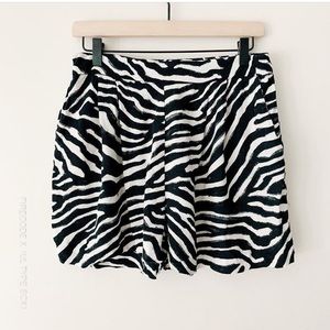 High waisted zebra shorts